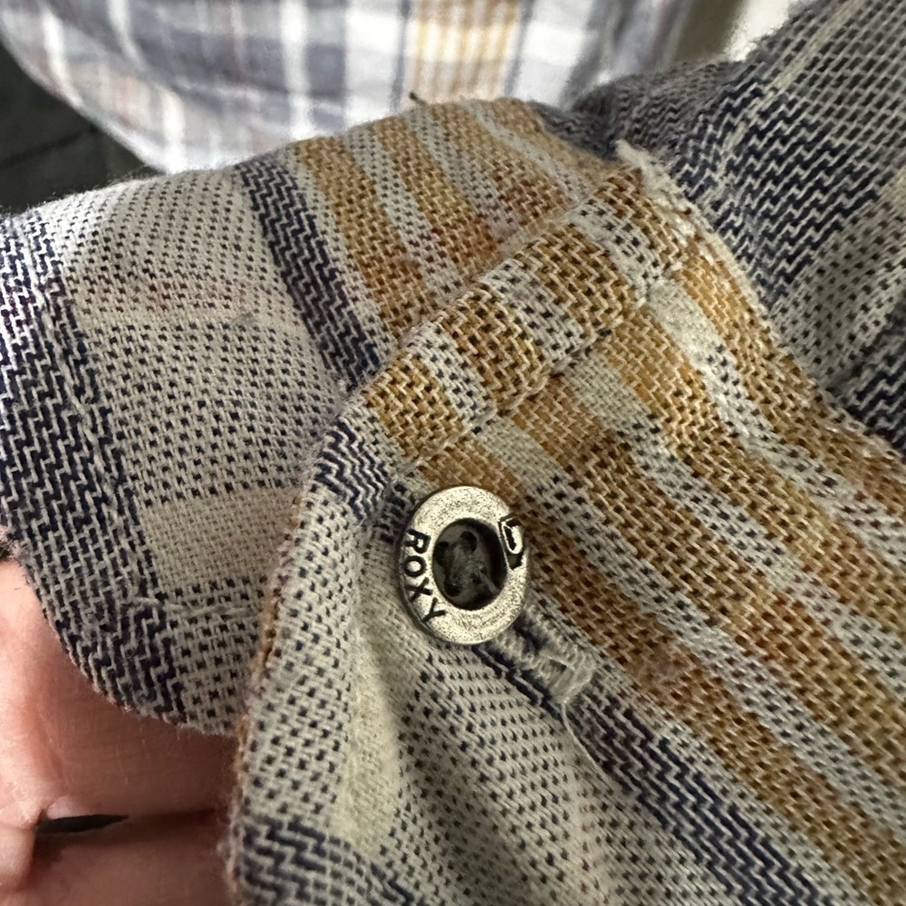 Roxy Button Down Plaid Shirt - image 5